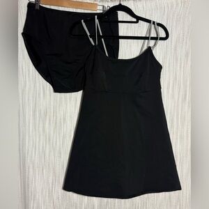 Shape FX Black Swim Chemise & Slip Set